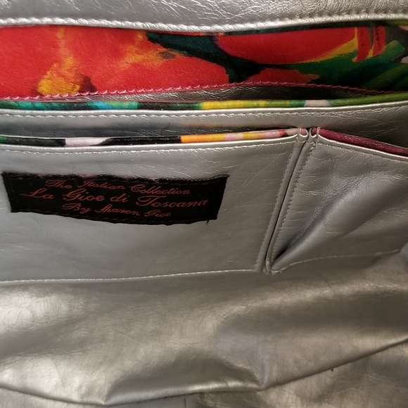 Hand painted Italian floral leather SharonGioe bag - Picture 5 of 8